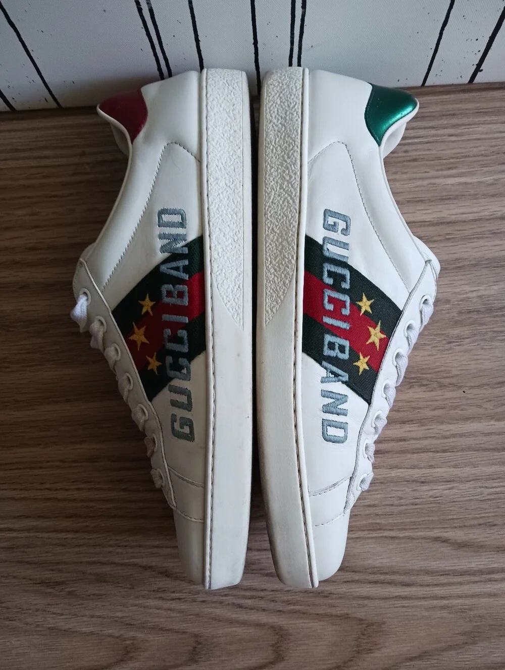 Gucci Ace Sneakers With Gucci Band Embroidery  Size 7